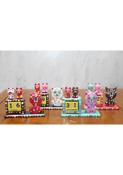 Ahşap Kedili Takvim Polos-17 fiyatları