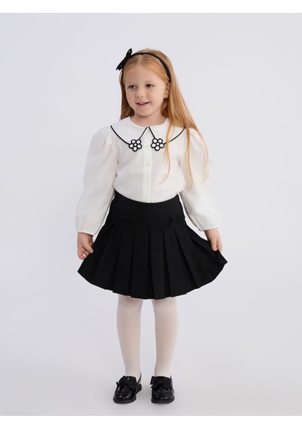 Yeni Sezon Beli Lastikli Basic Kız Çocuk Pileli Etek