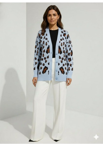 Mavi Leopar triko kadın Hırka fırsatları