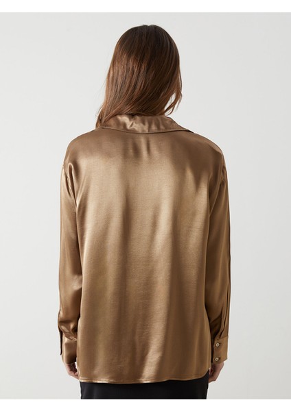 Yeni Sezon Oversize Saten Kadın Gömlek fırsatları