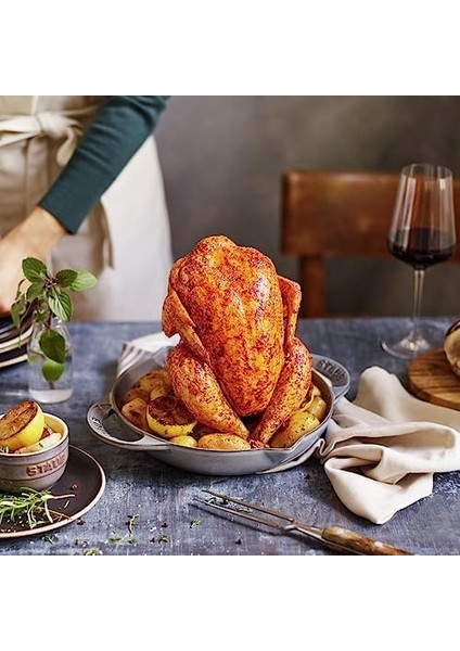 Tavuk Kızartma Tavası 24 Cm, Dökme Demir, Indüksiyonlu Ocaklara Uygun, Grafit Gri, 26,2 x 22,2 x 11,5 cm fiyatları