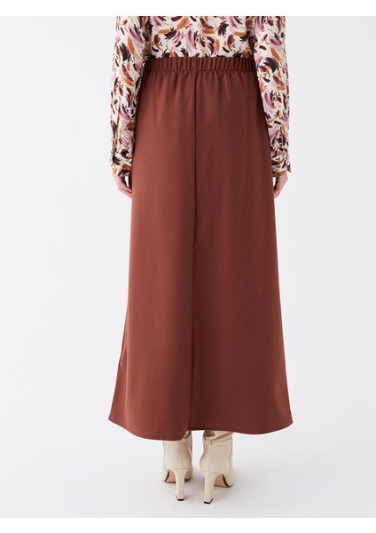 Yeni Sezon Kadın Beli Lastikli Düz Etek fırsatları