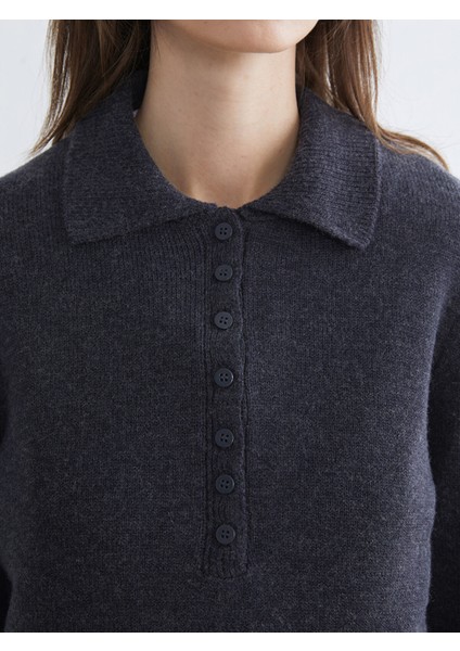 Yeni Sezon Polo Yaka Kadın Triko Kazak modelleri