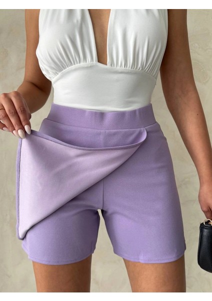 Yzlal Kapaklı Şort Etek Lila S208 (Beden: S) modelleri
