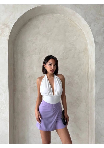 Yzlal Kapaklı Şort Etek Lila S208 (Beden: S) fırsatları