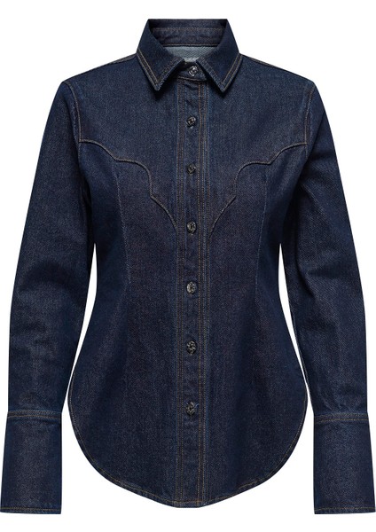 Bayan Uzun Kollu Kot Gömlek 15359156