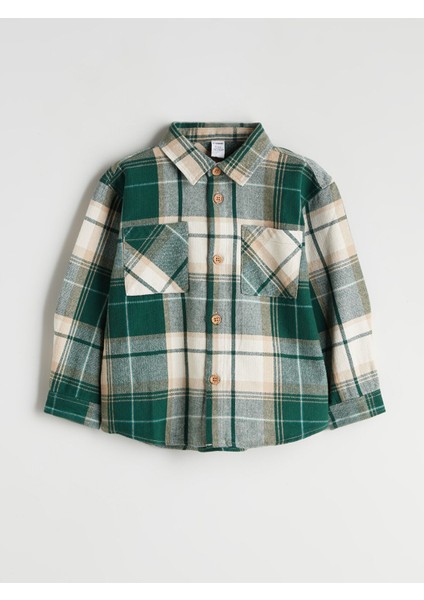 Yeni Sezon Ekose Uzun Kollu Erkek Çocuk Gömlek