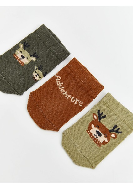 Yeni Sezon Baskılı Erkek Çocuk Patik Çorap 3'lü fiyatları