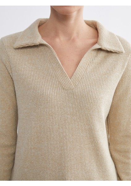 Yeni Sezon Polo Yaka Parlak Görünümlü Bluz modelleri