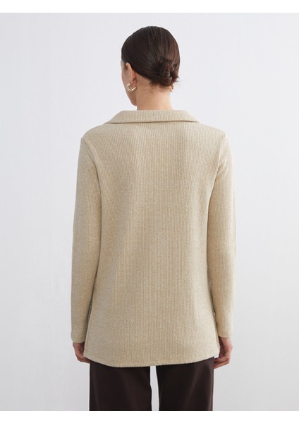 Yeni Sezon Polo Yaka Parlak Görünümlü Bluz fırsatları