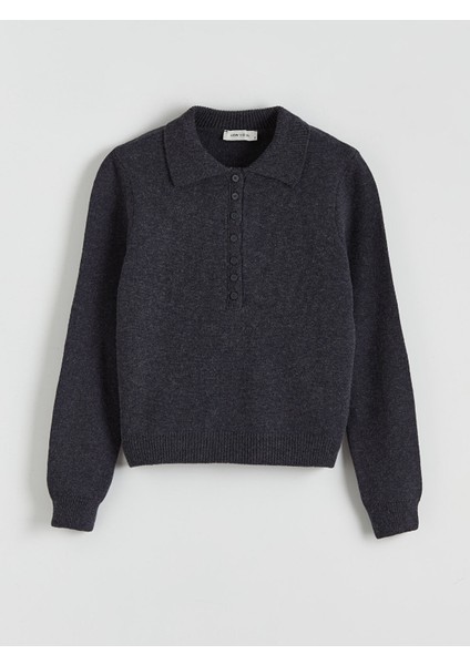 Yeni Sezon Polo Yaka Kadın Triko Kazak indirimleri