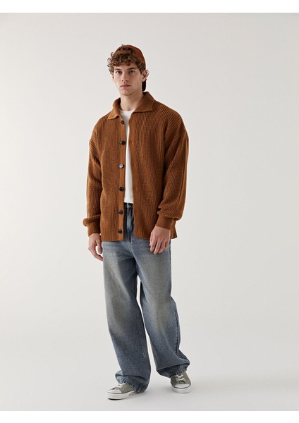 Yeni Sezon Standart Kalıp Polo Yaka Erkek Triko Hırka fiyatları