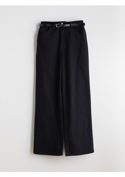 Yeni Sezon Beli Kemerli Wideleg Kadın Jean Pantolon indirimleri