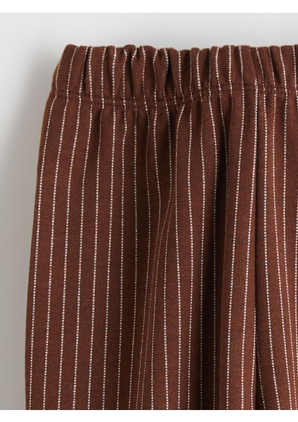 Yeni Sezon Beli Lastikli Çizgili Kız Çocuk Pantolon fiyatları