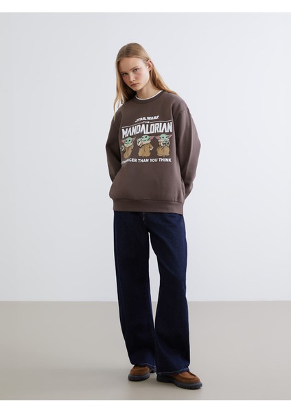 Yeni Sezon The Mandalorian Baskılı Kadın Kalın Sweatshirt fiyatları