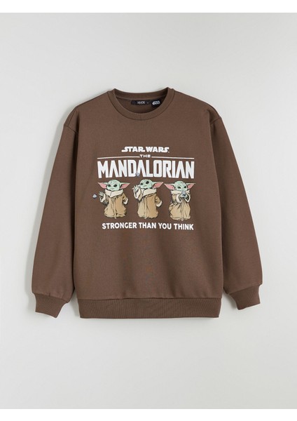 Yeni Sezon The Mandalorian Baskılı Kadın Kalın Sweatshirt indirimleri