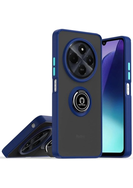 Realme C75 4g Kılıf Montreal Yüzüklü Silikon Kapak - Lacivert