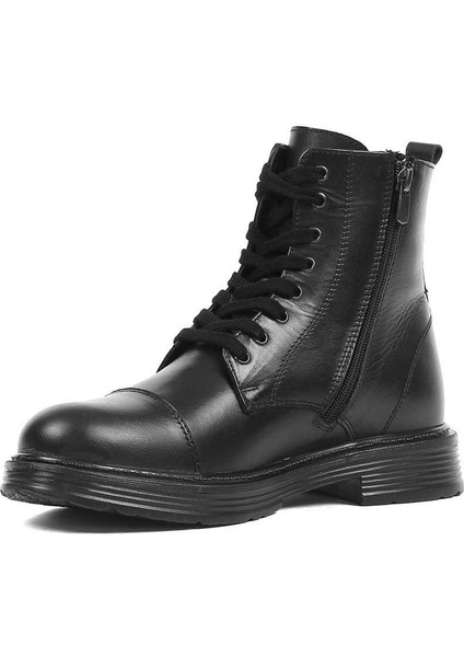Erkek Siyah Bağcıklı Fermuarlı Deri Bot fırsatları