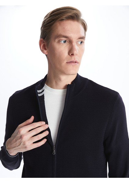 Yeni Sezon Standart Kalıp Dik Yaka Erkek Triko Hırka fiyatları