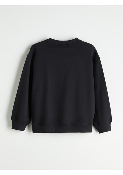 Yeni Sezon Yılbaşı Temalı Stitch Baskılı Kız Çocuk Sweatshirt modelleri