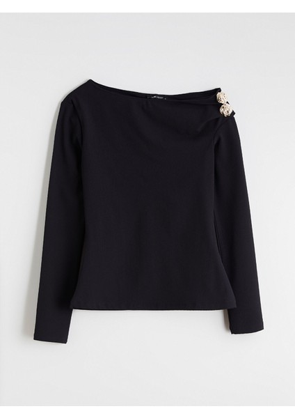 Yeni Sezon Kayık Yaka Büzgülü Bluz indirimleri