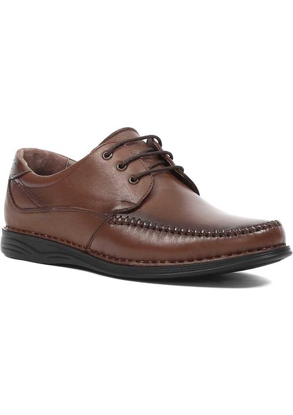 Erkek Taba Bağcıklı Deri Günlük Ayakkabı modelleri