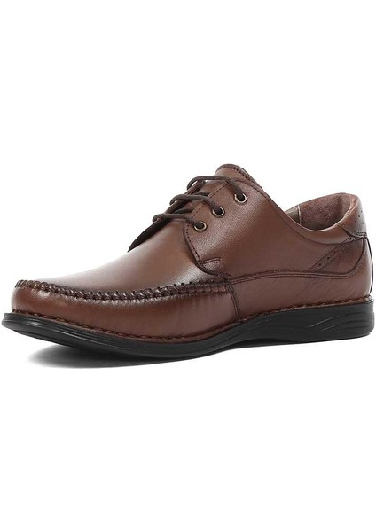 Erkek Taba Bağcıklı Deri Günlük Ayakkabı fırsatları