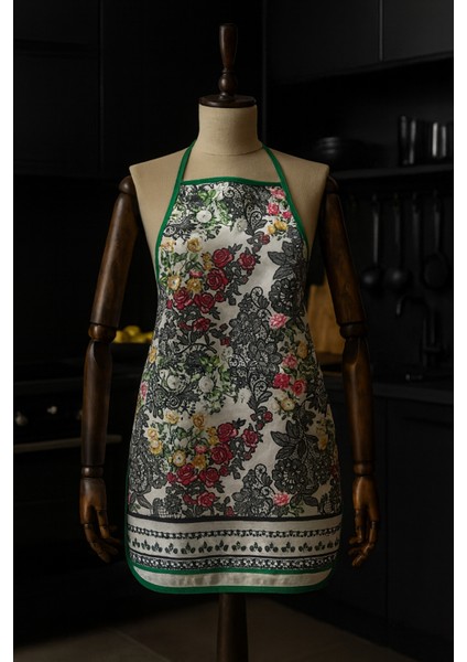 Dijital Baskılı Su Sıvı Geçirmez Leke Tutmaz Mutfak Önlüğü Çiçek Cenneti fiyatları