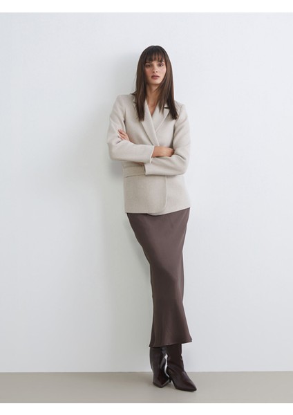 Yeni Sezon Beli Lastikli A Kesim Saten Etek