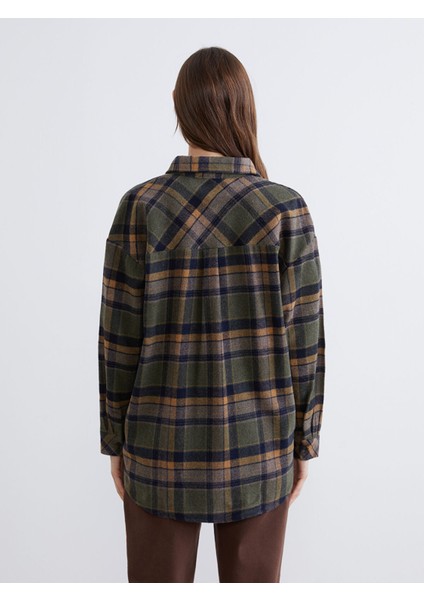 Yeni Sezon Ekose Oversize Kadın Gömlek fırsatları