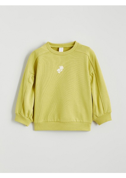 Yeni Sezon Bisiklet Yaka Kız Çocuk Sweatshirt