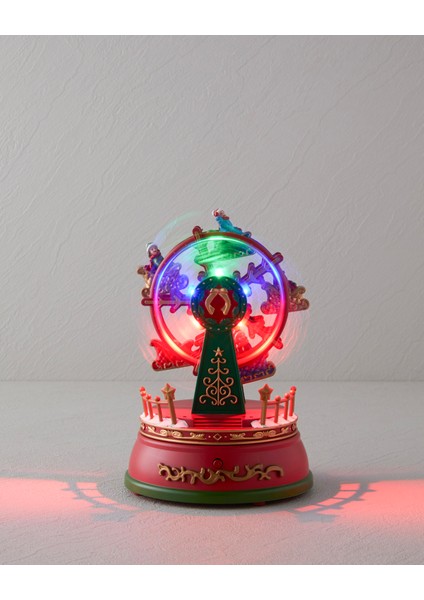Ferris Wheel Müzik Kutusu 13X13X18.5 cm Kırmızı - Yeşil fiyatları