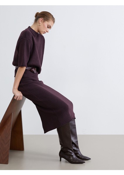 Yeni Sezon Beli Lastikli Triko Etek