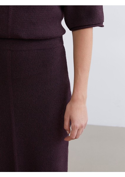 Yeni Sezon Beli Lastikli Triko Etek modelleri