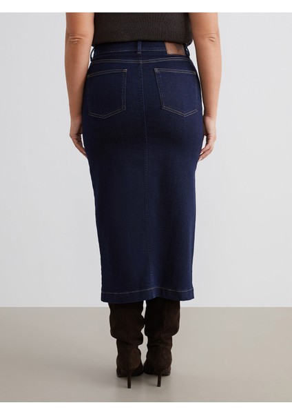 Yeni Sezon Dar Fit Yırtmaçlı Jean Etek indirimleri