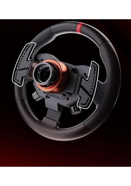 W As | Modüler Sim Yarış Direksiyonu (280MM) | Hall-Effect Manyetik Vites Kulakçıkları, Alüminyum Quick Release modelleri