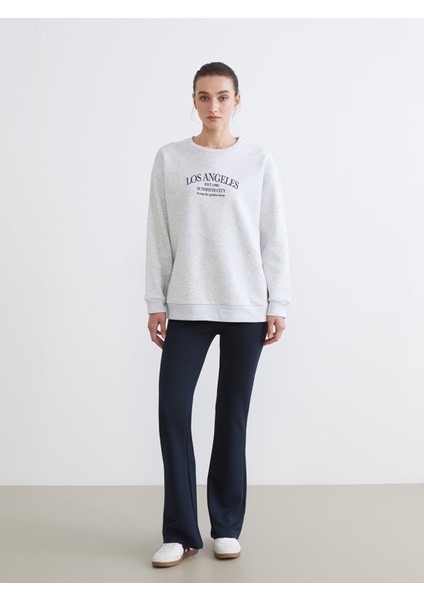 Yeni Sezon Los Angeles Baskılı Oversize Kadın Sweatshirt fiyatları