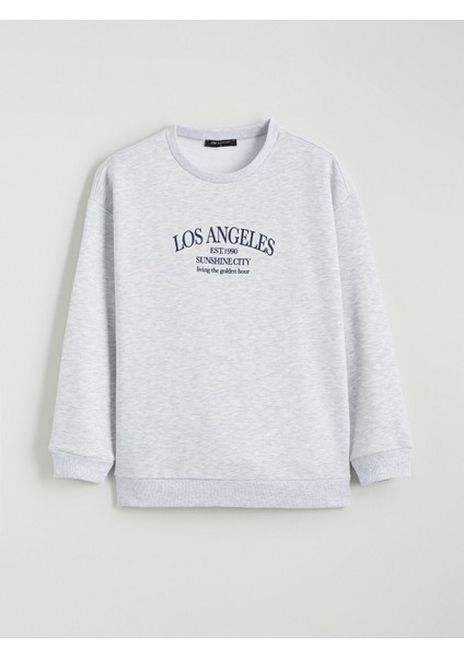 Yeni Sezon Los Angeles Baskılı Oversize Kadın Sweatshirt indirimleri