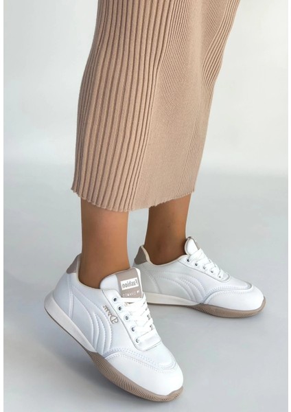 Yzlal Tawen Beyaz Cilt Bağcıklı Spor Ayakkabı (Numara: 37) modelleri