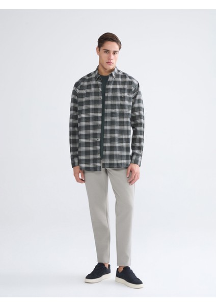 Yeni Sezon Regular Fit Uzun Kollu Ekose Gabardin Erkek Gömlek fiyatları