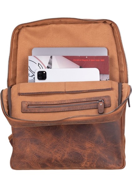 Hidden Castle Deri Sırt Çantası Antik Kahverengi fırsatları