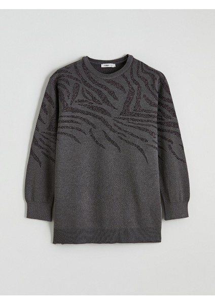 Yeni Sezon Bisiklet Yaka Desenli Kadın Triko Kazak indirimleri