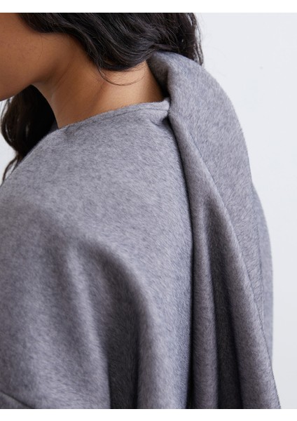 Yeni Sezon Bisiklet Yaka Atkılı Kadın Kaşe Kaban fırsatları