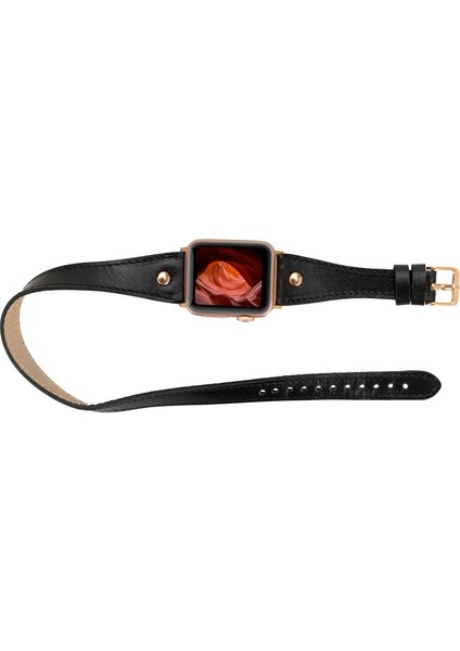 Apple Watch Uyumlu Deri Kordon 42-44-45MM Dt Rg Rst1 fırsatları