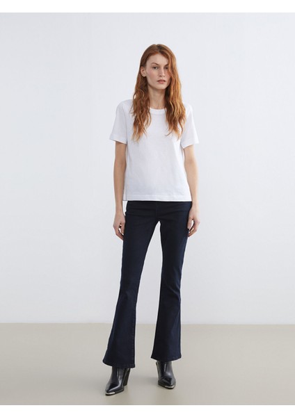 Yeni Sezon Flare Kadın Jean Pantolon