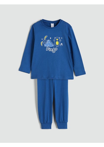 Yeni Sezon Bisiklet Yaka Erkek Çocuk Pijama Takımı