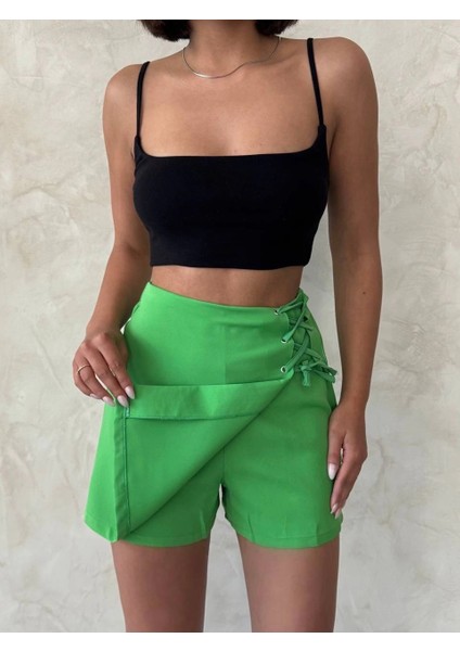 Yzlal Kuş Gözü Şort Etek Yeşil S25819 (Beden: M) fiyatları