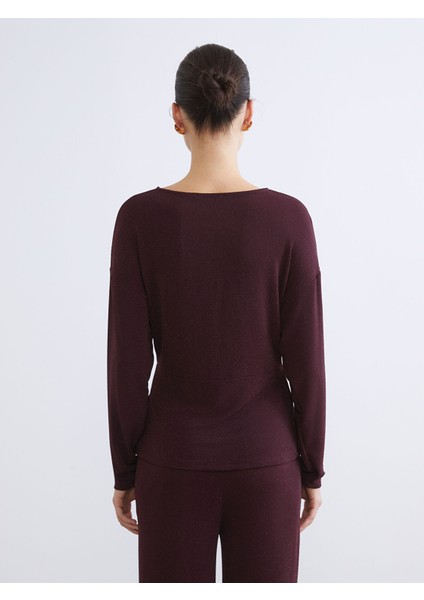 Yeni Sezon Bisiklet Yaka Büzgülü Payetli Bluz fırsatları