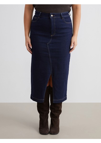 Yeni Sezon Dar Fit Yırtmaçlı Jean Etek fiyatları