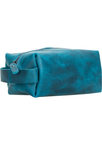 Deri Bakım ve Seyahat Çantası, M Beden, AA32 Mavi